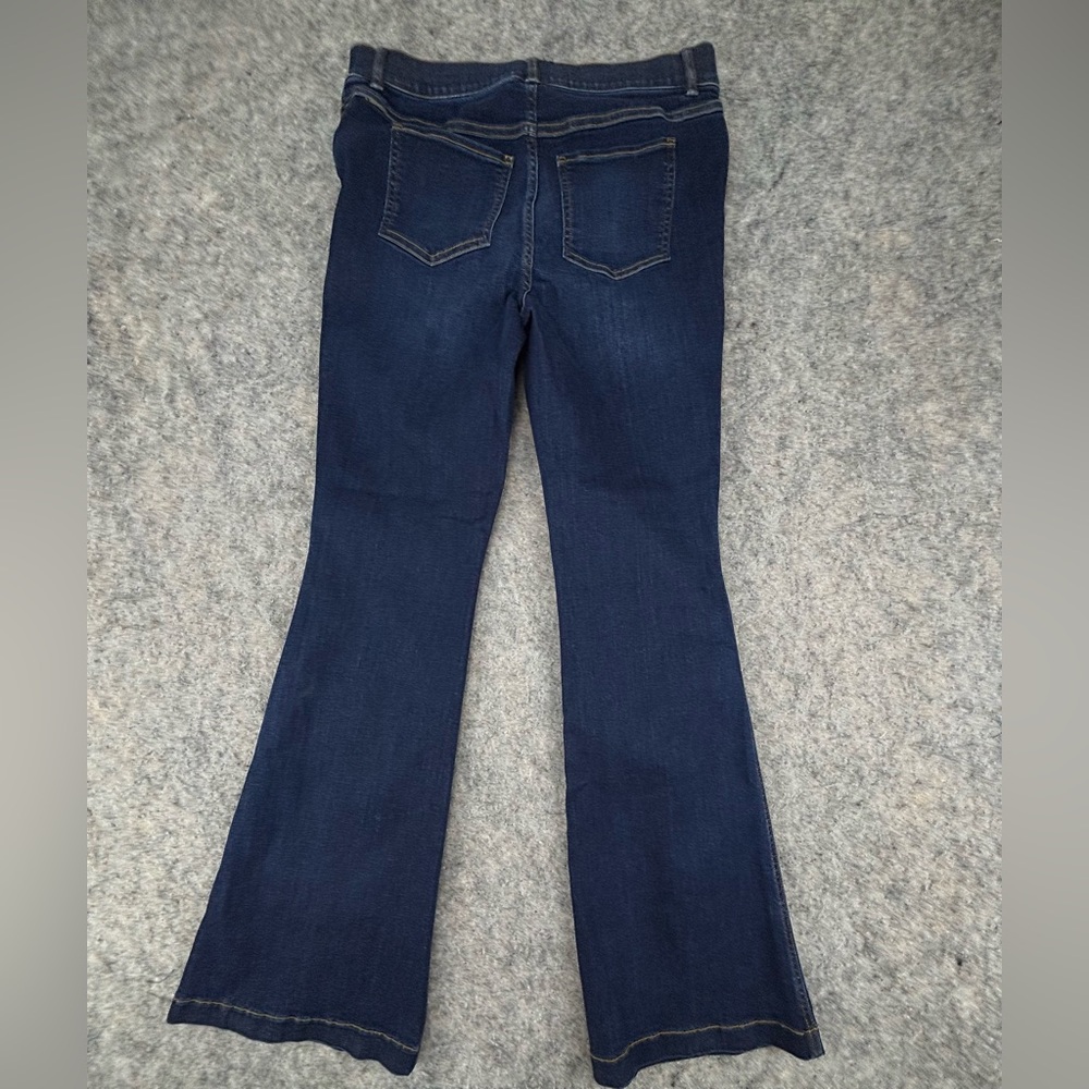 Spanx | Flare Midnight Shade Pull-on Stretch Jeans | 20327Q | Women’s Large - Picture 4 of 11